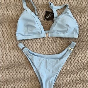 ZAFUL light blue bikini set NWT size large